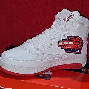 33 Orion non Strap white with red accents 6.5Y/8W